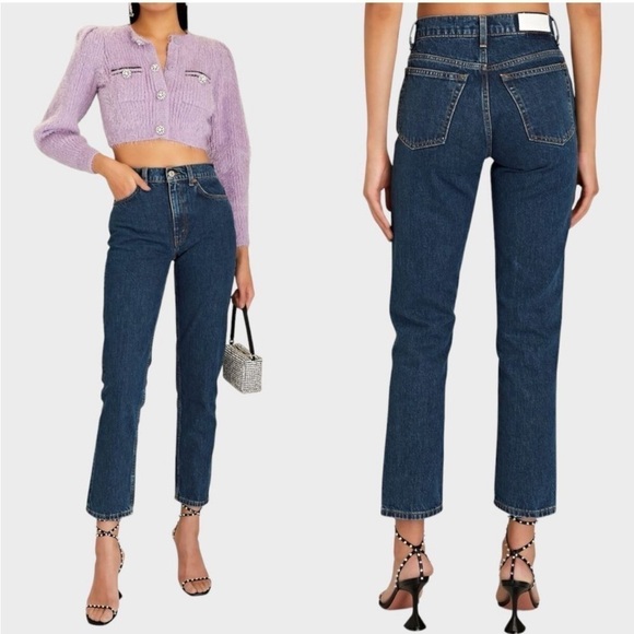 RE/DONE 70s stove pipe jetty Straight Leg High Rise Jeans Women's - Picture 1 of 8